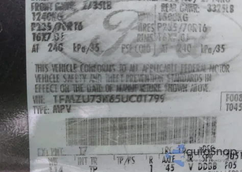 2005 Ford Explorer Xlt/Xlt Sport z USA, uszkodzony, nr VIN 1FMZU73K65UC01799